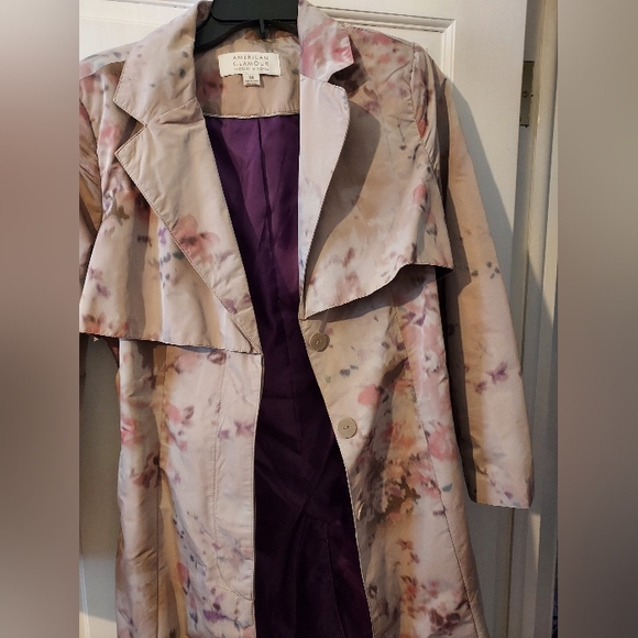 Woman's gorgeous spring floral jacket by Badgley Mischka, size M, w pockets - Picture 4 of 4